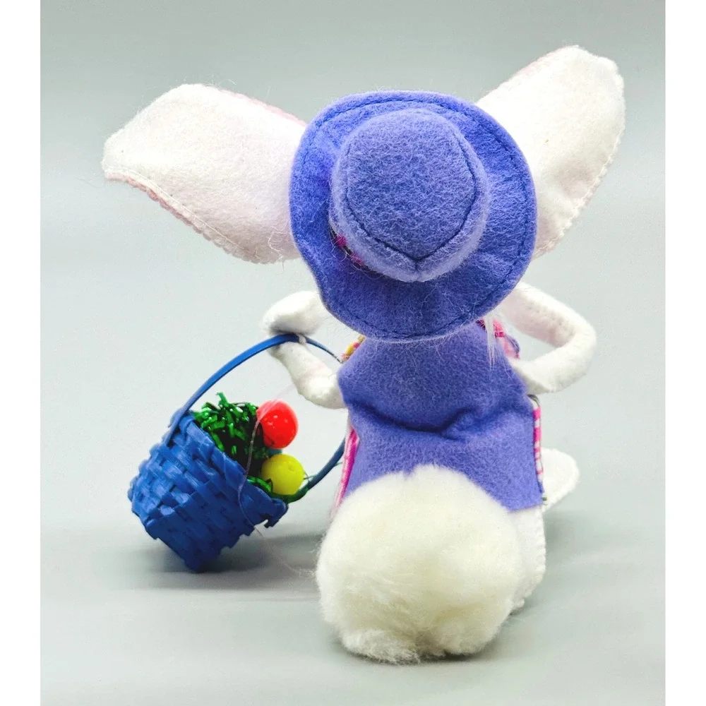Annalee Easter Bunny Rabbit Couple Pink Plaid Spring Decor 2016 A